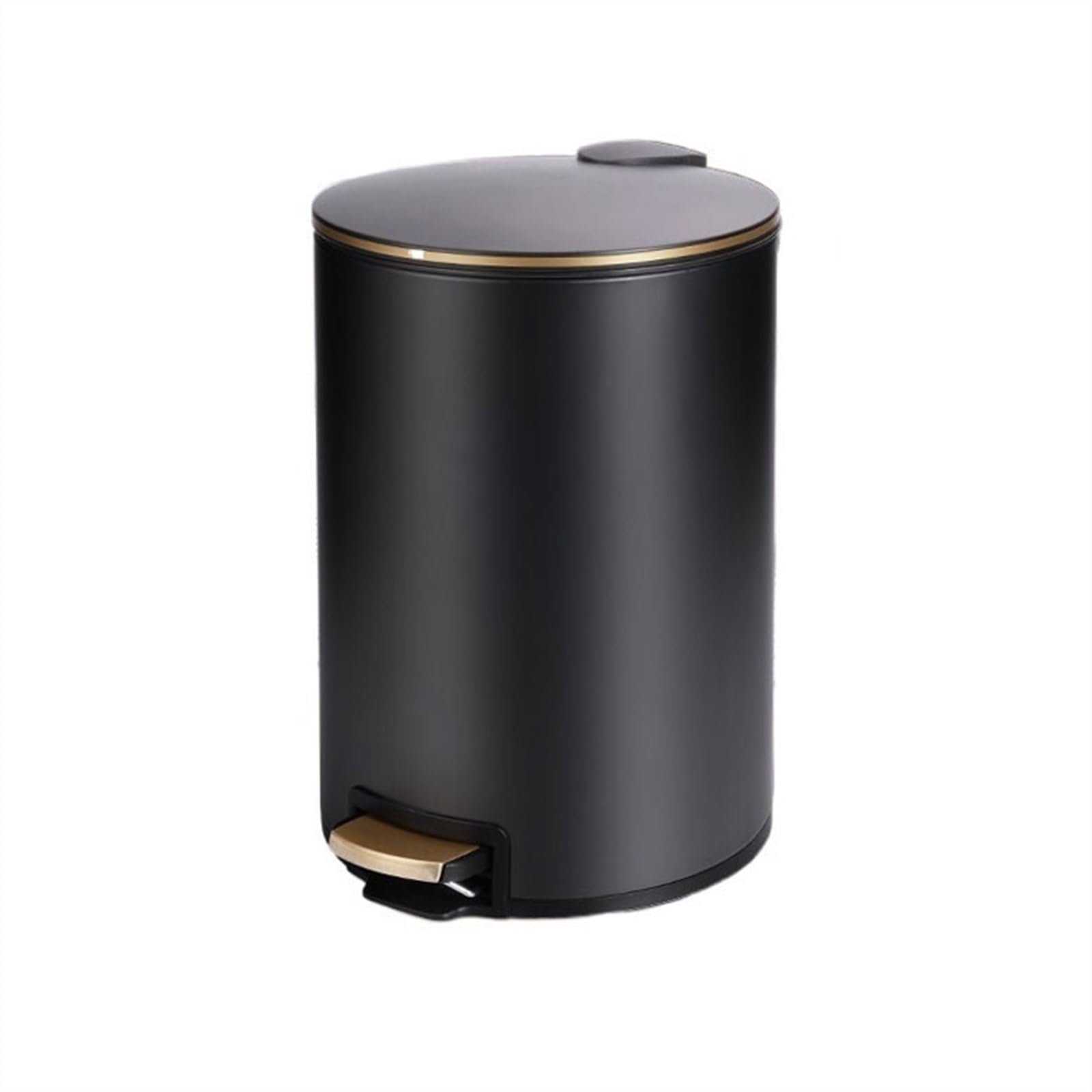 Cestino Pattumiera for la casa con Coperchio Ampio Soggiorno Cestino for la Carta igienica Bagno Camera da Letto Cucina Cestino Papeleras para Cocina(Black,6L)