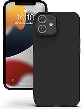 YATWIN Silicone Back Case for iPhone 12/12 Pro, Soft-Touch Phone Back Cover for Apple iPhone 12/12 Pro - Black