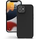 YATWIN Silicone Back Case for iPhone 12/12 Pro, Soft-Touch Phone Back Cover for Apple iPhone 12/12 Pro - Black gallery image