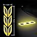 2 PCS Reflective Stickers for Renault Clio MK5 2019-2025 5-Door Hatchback, Car Fender Hood Bumper, Safety Night Visibility Warning Protection Decal, Yellow
