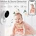 Tuya Baby Monitor with Camera and Audio, 2K WiFi Indoor Video Baby Camera with Mount, Motion & Cry Detection, Temp & Humidity Sensor, Night Vision, 2 Way Audio, 4 Lullabies, APP Control
