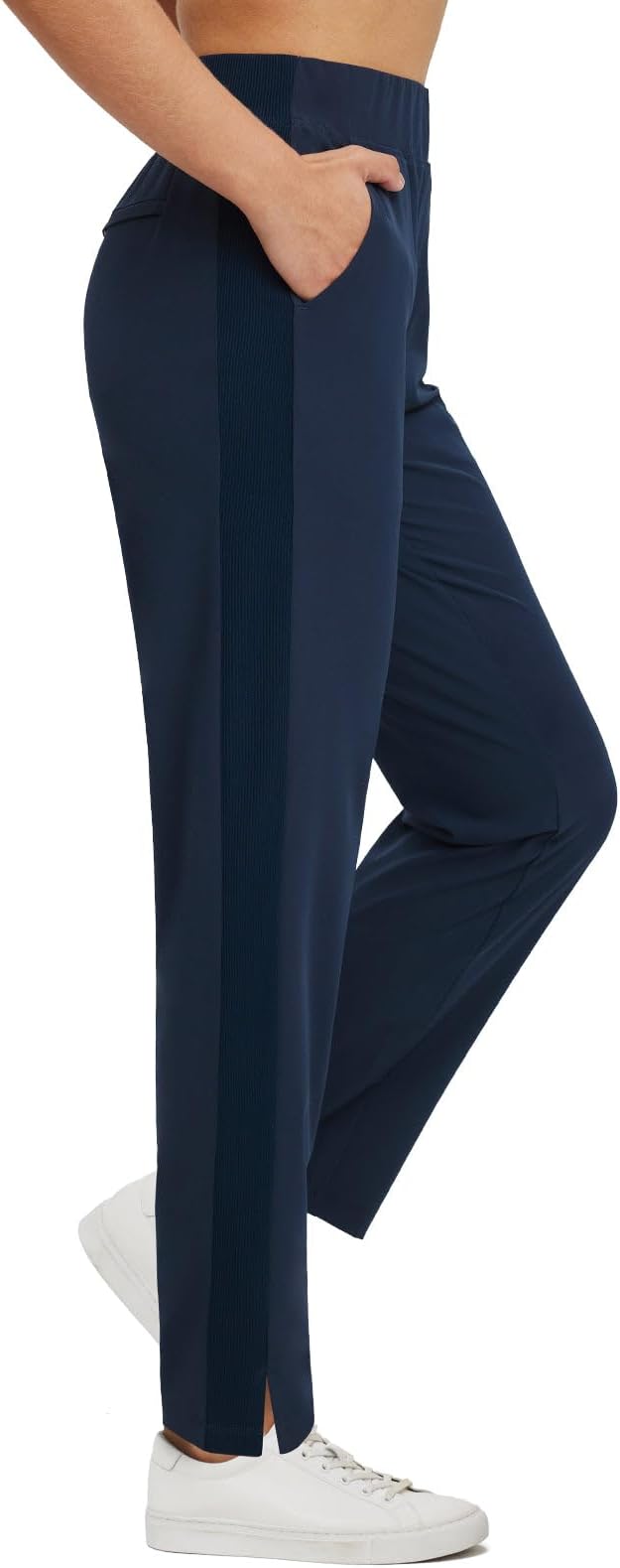 baleafWomen's Pants with Zipper Pockets Stretch Golf Pants High Waist Travel Athletic Work Casual UPF50+