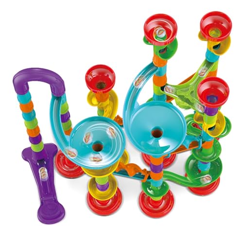 113 Pcs Marble Run for Kids,Marble Run Compact Set, STEM Learning Toy, Construction Building Blocks Toys, STEM Marble Runs for Kids GD-364