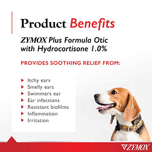 image for Zymox Advanced Formula Otic Plus Enzymatic Ear Solution for Dogs and C