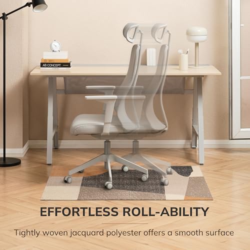Anji Mountain Rug'd Office Chair Mat for Carpet & Hardwood Floor - Jacquard Woven, Anti-Slip Backing, Low Pile, Floor Protector Desk Chair Mat, Office Rugs for Rolling Chairs (Riverstone - 36" x 48") by Anji Mountain - Image 5