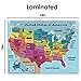 United States Wall Map for Kids | States, Capitals & Pictures | Laminated durable poster 18