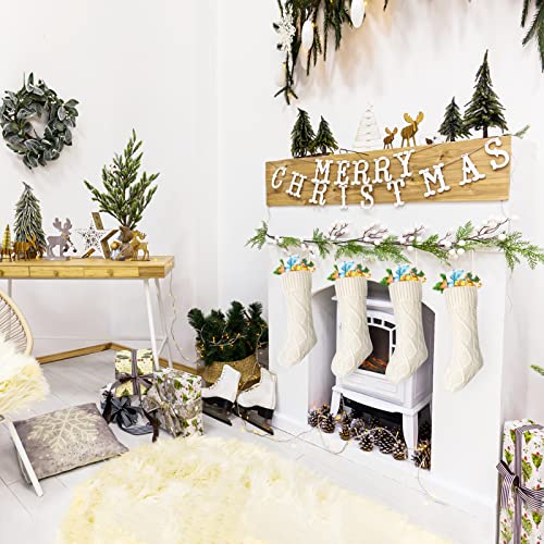 Nelyeqwo Meias de Natal grandes de 45,7 cm com etiquetas de nome 