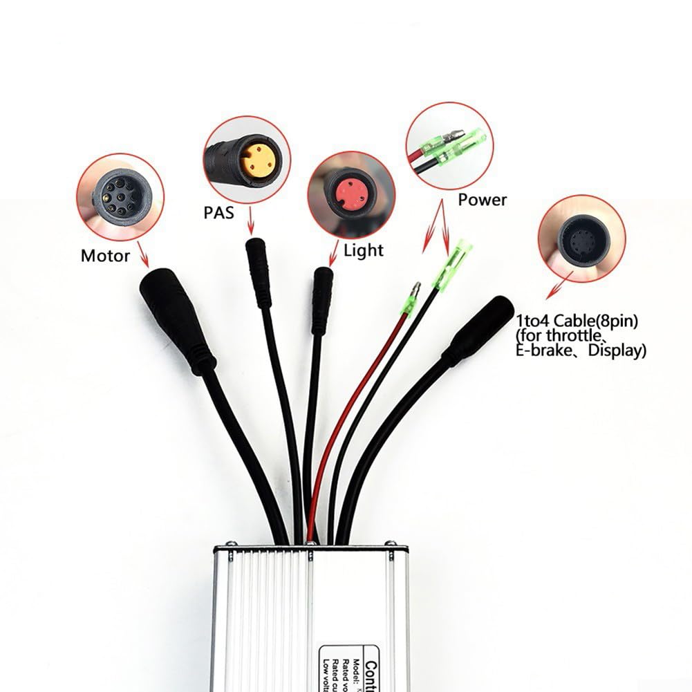 Controller brushless a onda sinusoidale 500W 36V/48V 22A per accessori KT con controllo frenante sensibile