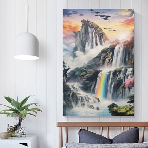 Pinturas murales de cascada para decoracion de dormitorios 5