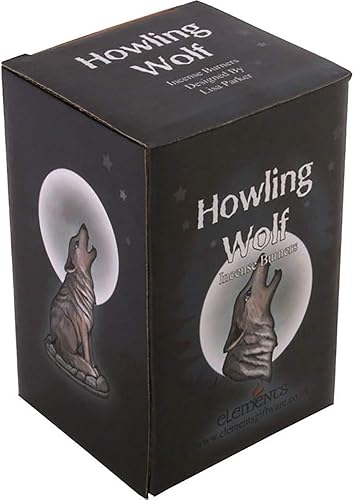 Miniatura 2 de Giftbrit Wolf - Quemador de cono de lobo con estatua de lobo