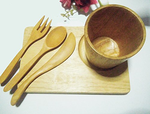 Set Tea Break Natural Wood Put Cake And Drink #TOP2