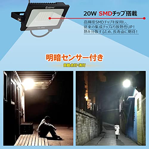 GOODGOODS GOODGOODS 20W LED 防犯ライト ソーラーライト TYH-20WE の商品画像 2