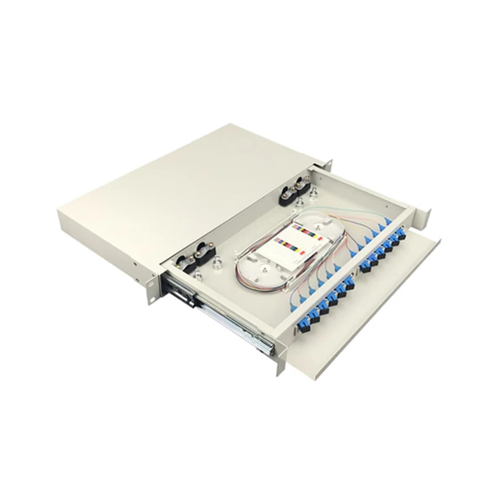 12/24/48core 1U 2U ODF Pull type optical fiber distribution frame Rack Mounted Indoor fibers Distribution Frame Patch Panel(12Cores)