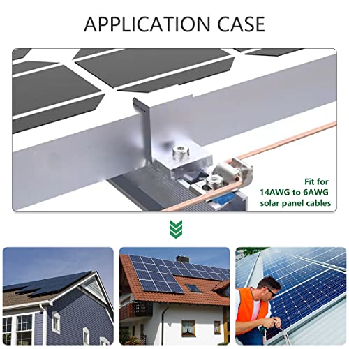 Dutiplus Painel solar fotovoltaico acoplamento aparafusado braçadeira de cabo de aterramento com por