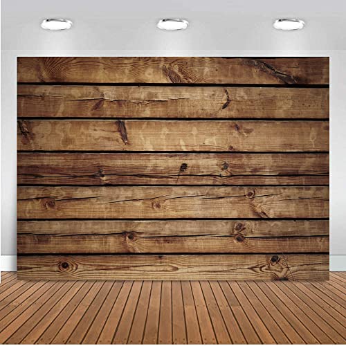 Fondo fotográfico madera vintage 8x6 ft marrón miniatura 3