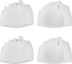 4pcs Silicone Toe Separators, White Toe Spacers Soft Comfort Dividers with Breathable Holes Foot Reusable Protector Tool for Men Women