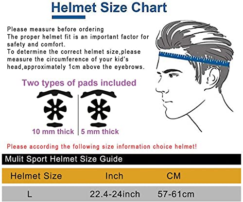 Glaf Bike Helmet Adult Bike Helmet For Men Women Bicycle Helmet Multi-Sport Helmet Adjustable Skateboard Cycling Helmet Lightweight Classic Commuter Bike Skate Helmet 3 Size (Blue, Large) #TOP5