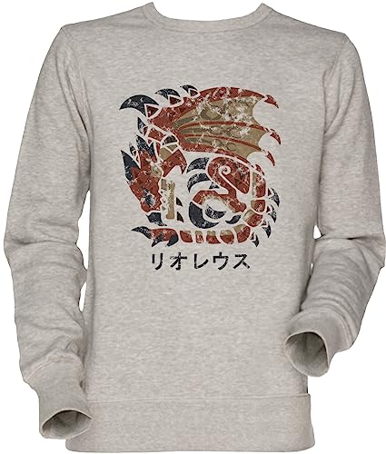 Sweat Monster Hunter gris idéal pour vos soirées gaming décontractées