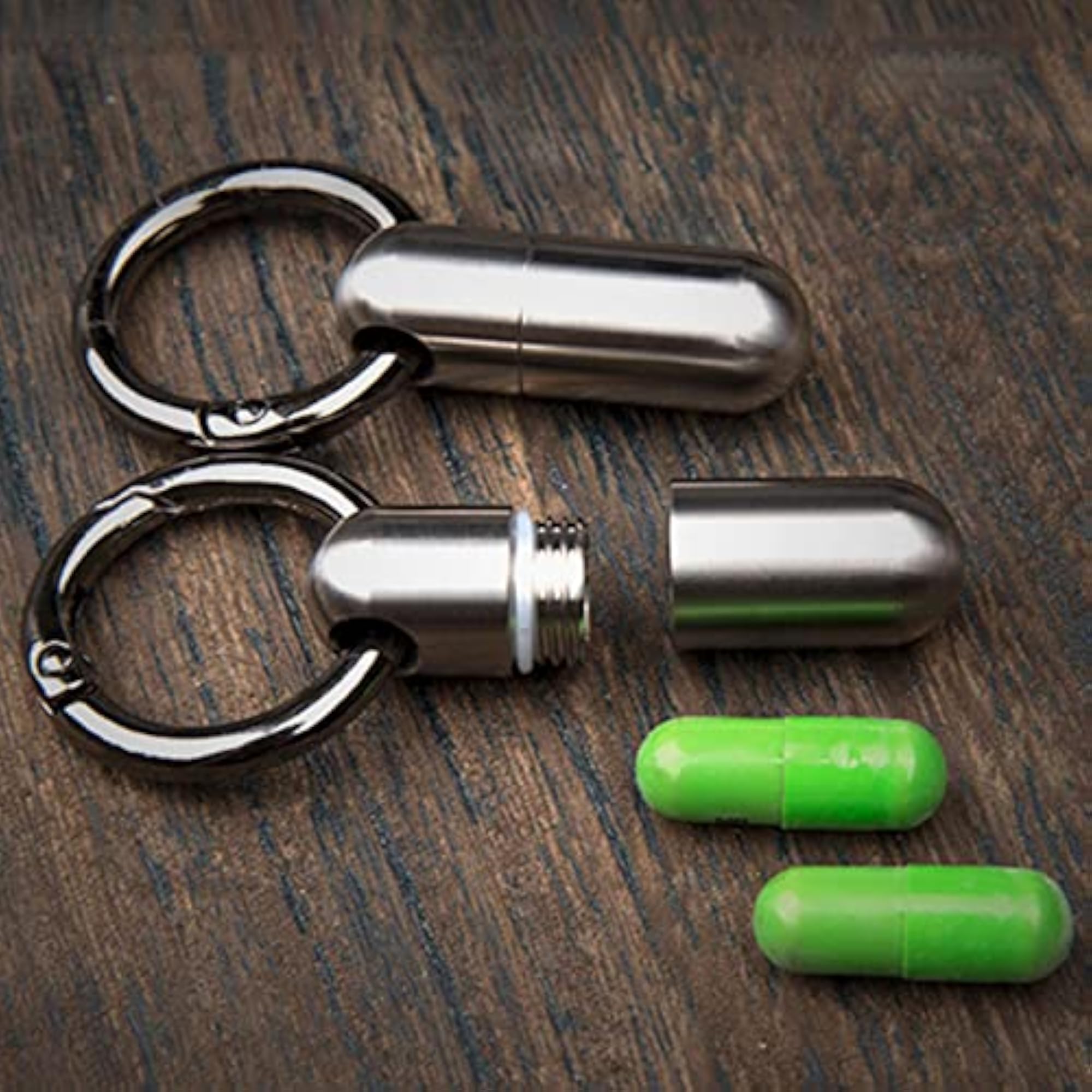 Mini Men Capsule Pendant Necklace Bottle Keyring