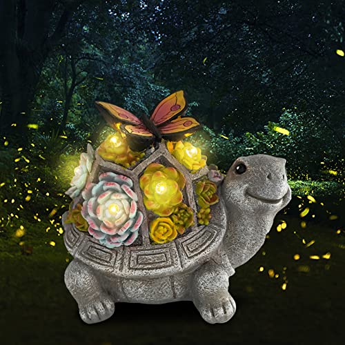 Gartenstatue Mit Solarleuchte – Deko-Figur Für Terrasse & Hof, Geschenk Für Gartenfreunde, Wetterfest
