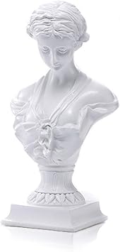 Lependor Classic Greek Venus de Milo Bust Statue, 12" H Large Resin Roman Goddess of Love and Beauty Sculpture Figurine for Home Decor - White Venus de Milo
