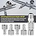 Hotop 5 Pcs Airbrush Quick Release Coupling Disconnect Adapter Kit, 1/8 Inch Female Connectors and Male Adapters Adjustment Control Valve Airbrush Accessories for Air Compressor