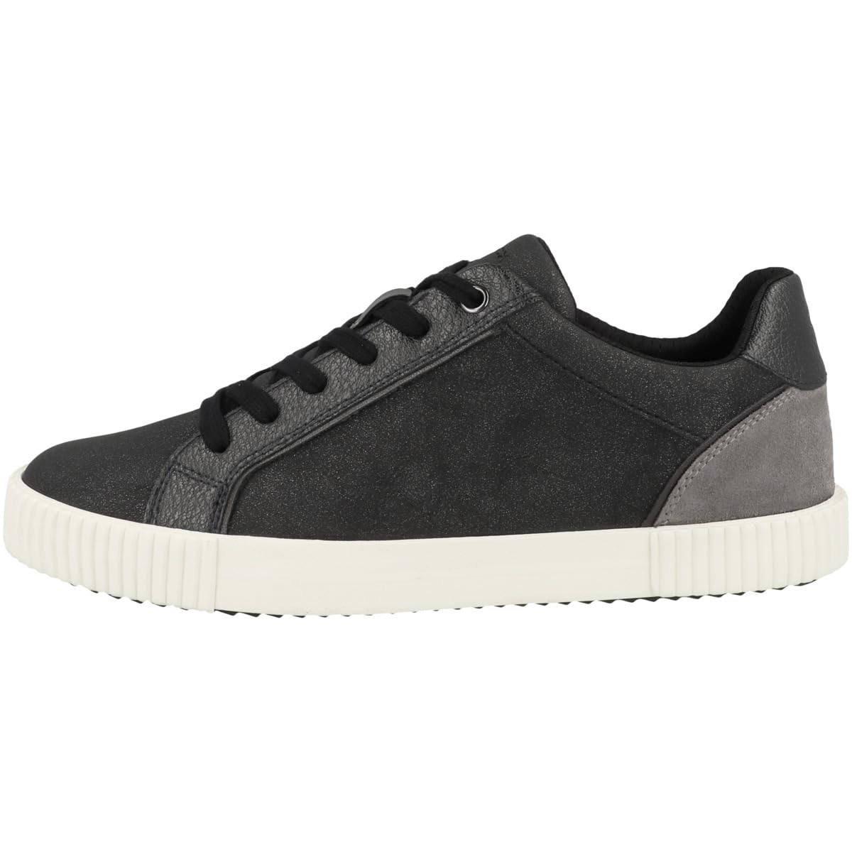 Geox Women's D Blomiee C Trainers, Black Dk Grey, 2.5 UK