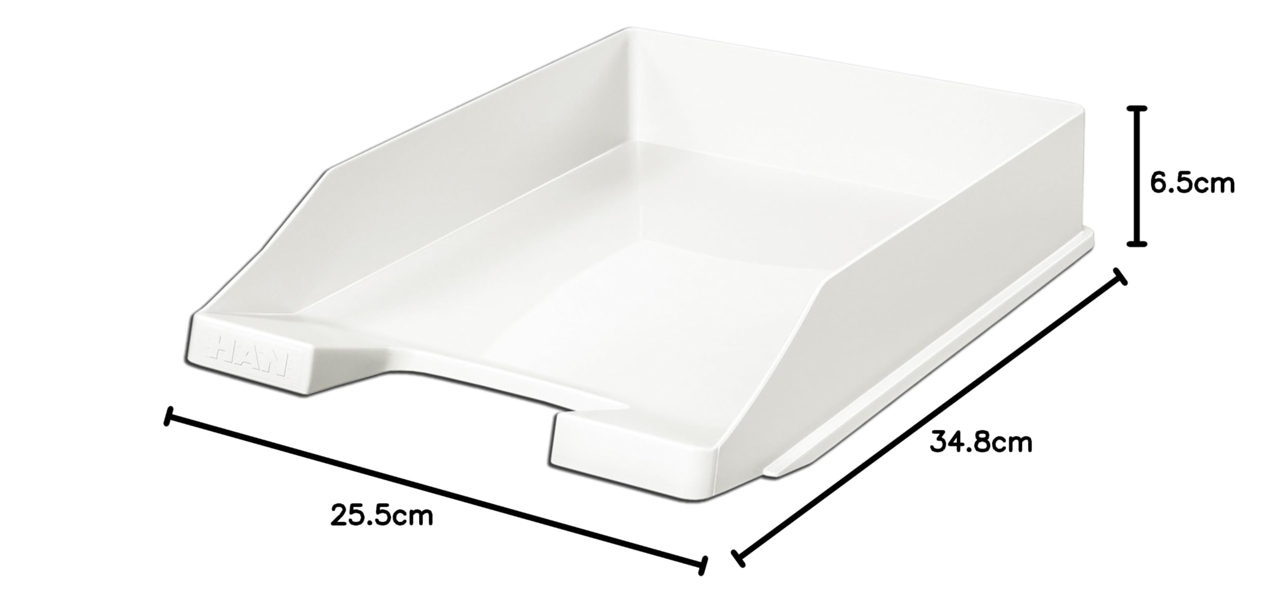 HAN 1027-X-XX 20 Pack ahorro Bandeja de cartas CLÁSICO, DIN A4/C4, apilable, estable, moderno - blanco, 20er Set