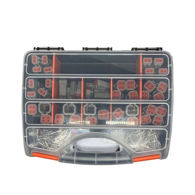 FENG GUO 1 Box 226 Pcs Water Proof Connector Wire Kit Repair Tool Box 06-2S 06-4S 04-2P 04-4P(Male-01)