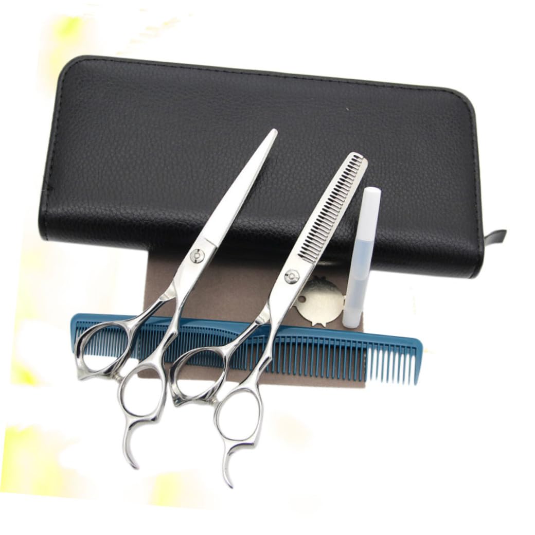 Tijeras de Corte de Acero Inoxidable Tijeras Cabello Rectas Herramienta para Cortar el Cabello Salón de Peluquería