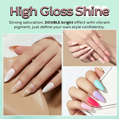 Image of DUDUSTRONG Bolt Bee Gel Glossy Finish Nail Polish Kit Gel Nail Polish Set - 6 Colors Summer Gel Polish Mint Green Rose Red For Women Girls (A1 M Venice Water Park (22+43+01+02+108+34)), 90 Ml