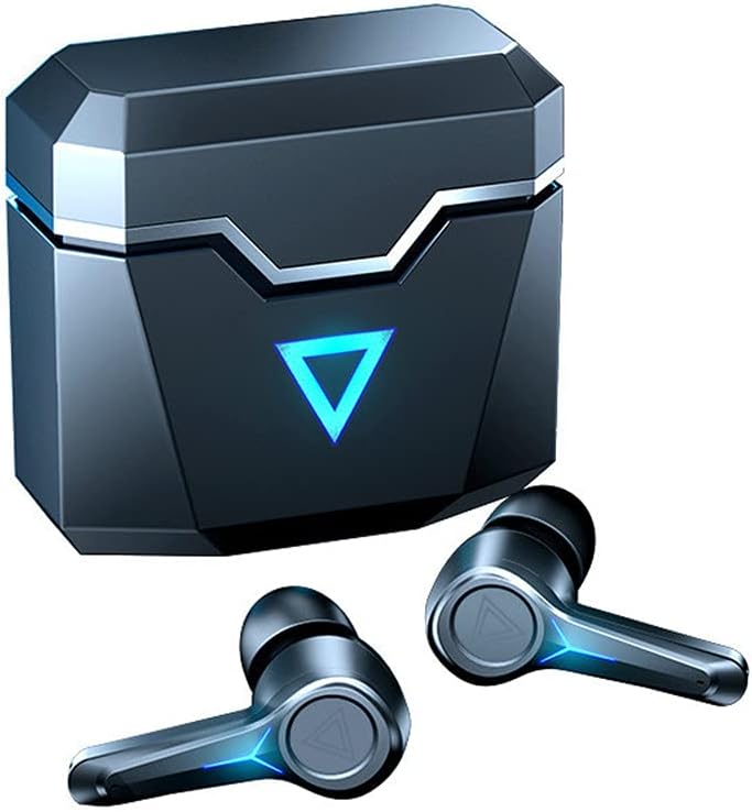 Bluetooth 5.0 Earphones Waterproof Earbuds True Wireless Gaming Headphones in-Ear with Mic Noise Reduction Low Latency Deep Bass for Android iOS