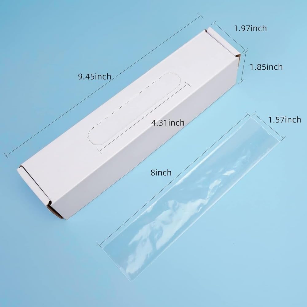 500 Pcs Dental Protective Cover Disposable Digital Sensor, Dental Images & Sensor Guides Films Implant Protective Sleeves - Optical Plastic & Transparent Sheet