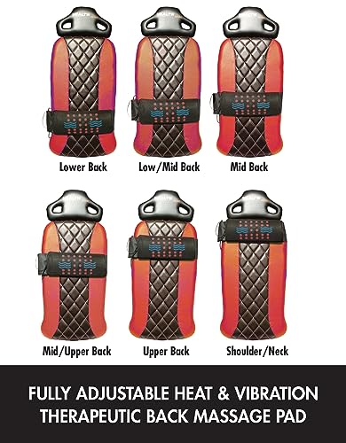 Health Gear - HGI 4400-R - Advanced Heat & Vibration Massage Inversion Table with Patented Ankle Safety & Security System - Red/Black