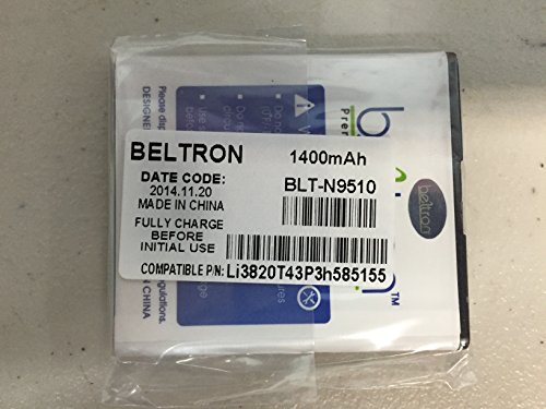 Quality Replacement for ZTE LI3820T43P3H585155, ZTE WARP LTE, N9510, Z998, Blade 4G LTE, Z759G, Z796C, Solar, Unico LTE, Z930L, 1200 mAh, 3.8v, Li-ion, by Empire