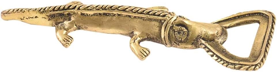 Indian Shelf Soda Opener | Crocodile Bottle Opener | Gold Brass Beer Openers | Home Bar Décor