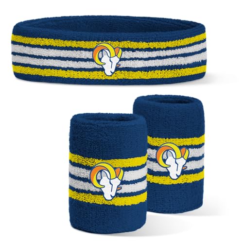 Image of For Bare Feet NFL Officially Licensed Team Logo Headband & Wristband Combo Pack Team Color OSFM