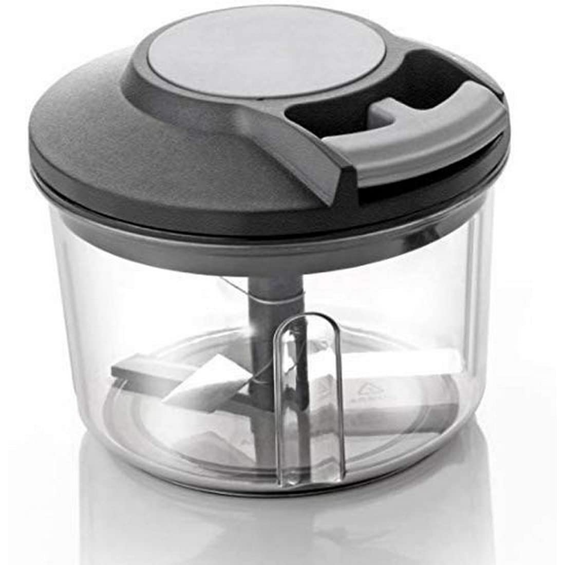 650Ml Handy Plastic Chopper with Pull Cord Technology and 3 Stainless Steel Blades Eco Friendly Design Vegetable and Fruit Chopper (Multicolor)-image-4
