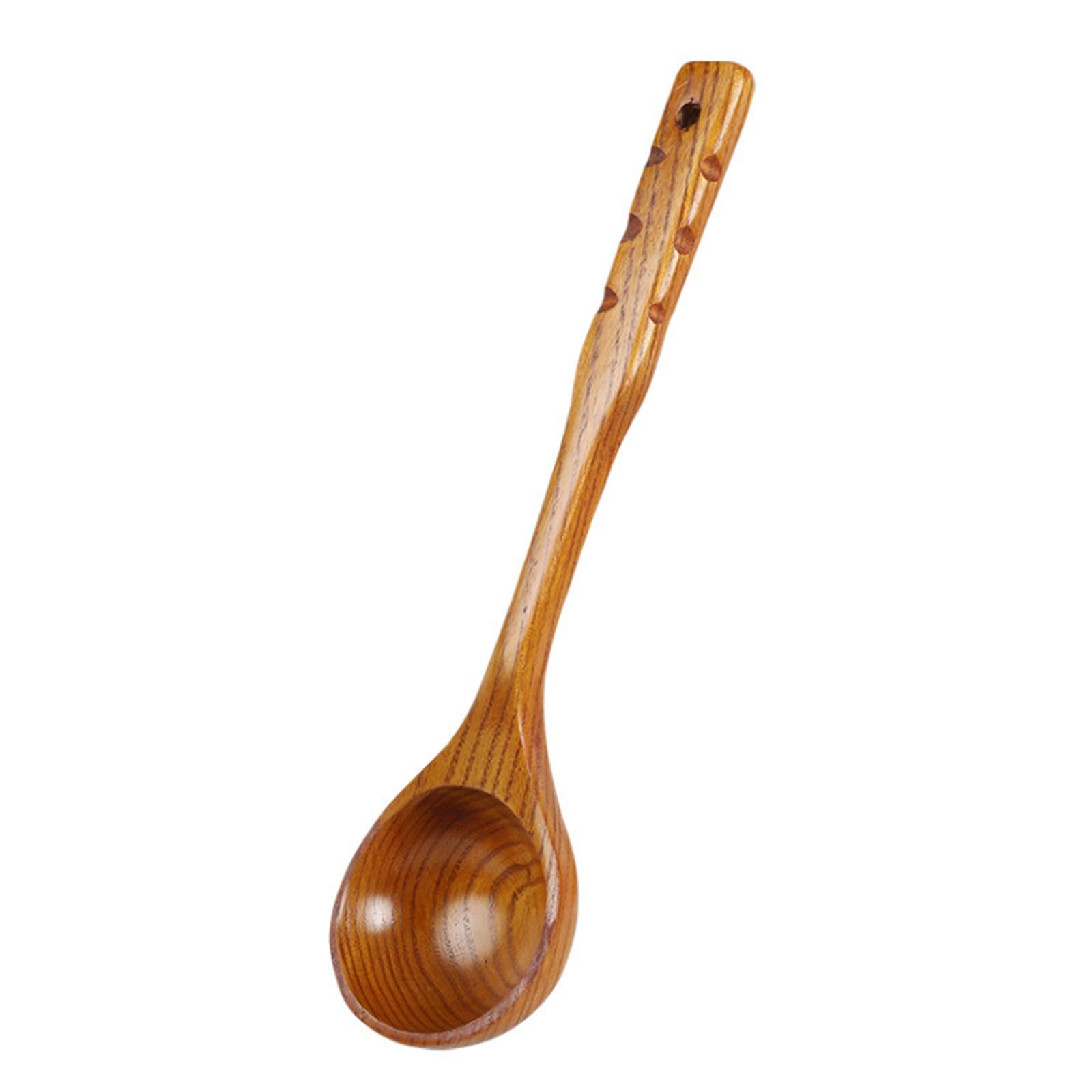 Cuchara de cocina, Cuchara de sopa vintage madera grande, cucharón for cocina doméstica
