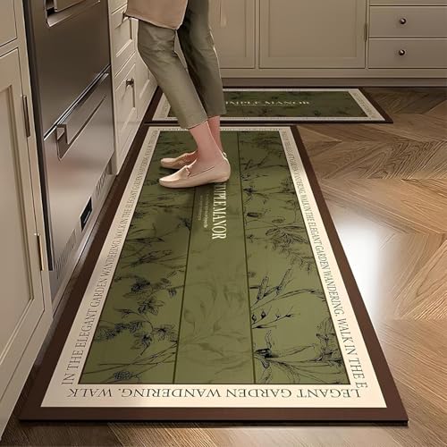 Image of proxin Kitchen Rugs and Mats Non Skid Washable Set of 2, Cushioned Kitchen Rugs & Mats Waterproof Comfort Standing Mat Runner for Kitchen,Home Office,Sink,Laundry (Multi 3)