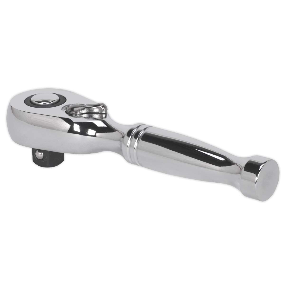 Sealey Stubby Ratchet Wrench 3/8"Sq Drive Pear-Head Flip Reverse