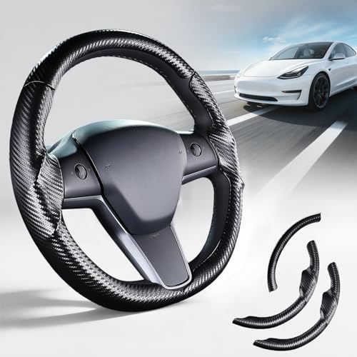 Steering Wheel Cover for Tesla Model 3(2017-2023) Model Y(2020-2024) Steering Wheel Accessories for Tesla Model 3/ Y