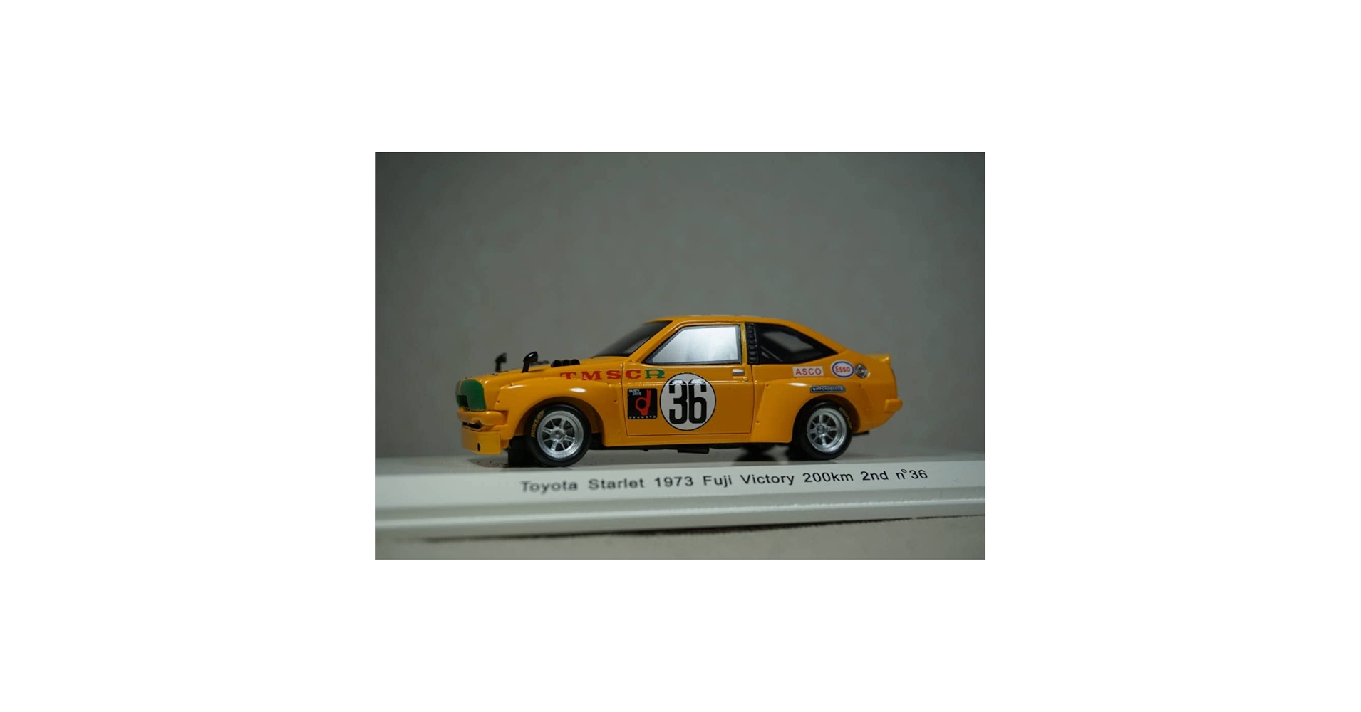 Reve 1/43 Toyota Starlet 1973 Fuji Victory 200km Winner No37 久木留博之 完成品 Reve 1/43 Toyota Starlet 1973 Fuji Victory 200km Winner No37