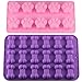 Mujiang Puppy Dog Paw and Bone Trays Silicone Pet Treat Molds, Set of 2