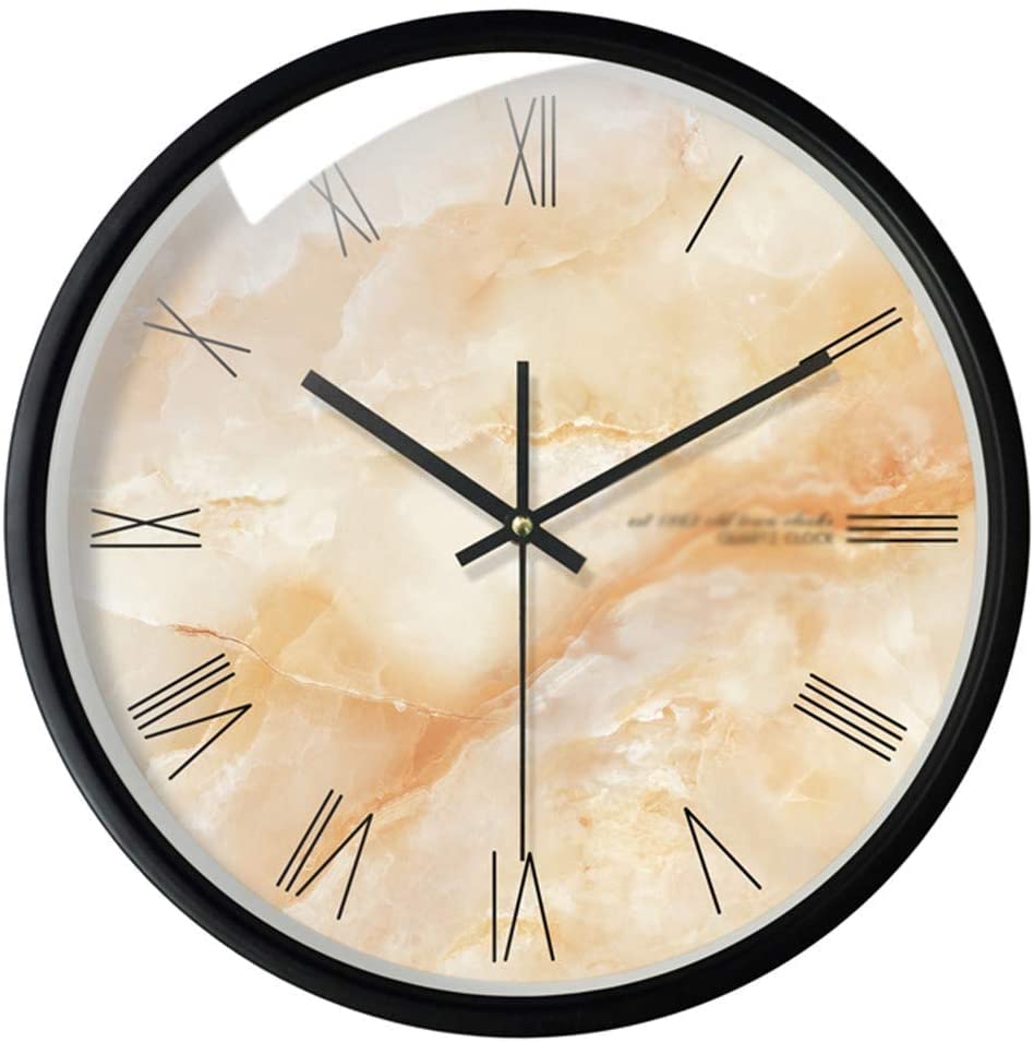 Horloge murale bordure noire blanche en métal et verre pour décoration intérieure