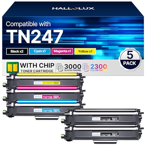 TN247 TN243CMYK Toner Kompatible für Brother TN-247BK TN-243CMYK TN 247 TN 243 für Brother MFC-L3750CDW Toner MFC L3750CDW DCP-L3550CDW MFC-L3770CDW MFC-L3710CW DCP-L3510CDW (5er-Pack)