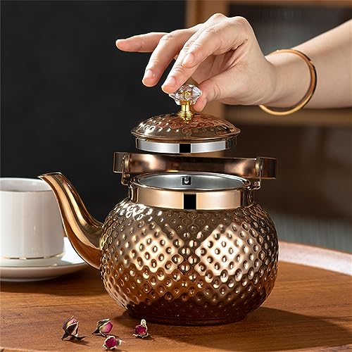 Théière acier inoxydable 1200ml finies les feuilles de thé dans la tasse - 7
