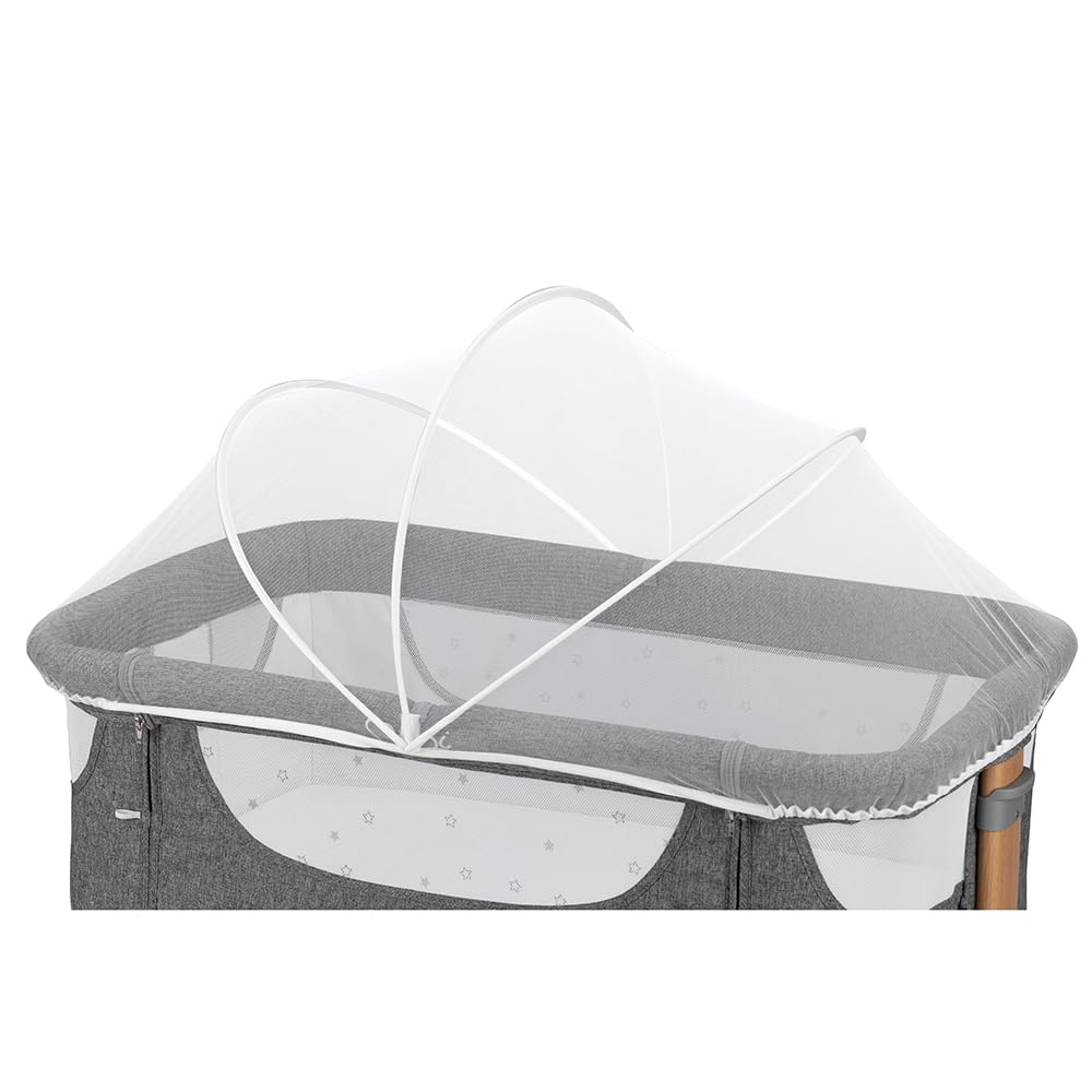 Momi Lit d'enfant Multifonction Smart Bed 4 en 1, lit d'appoint et Parc, jusqu'à 15 kg, réglage hauteur 5 niveaux, avec matelas