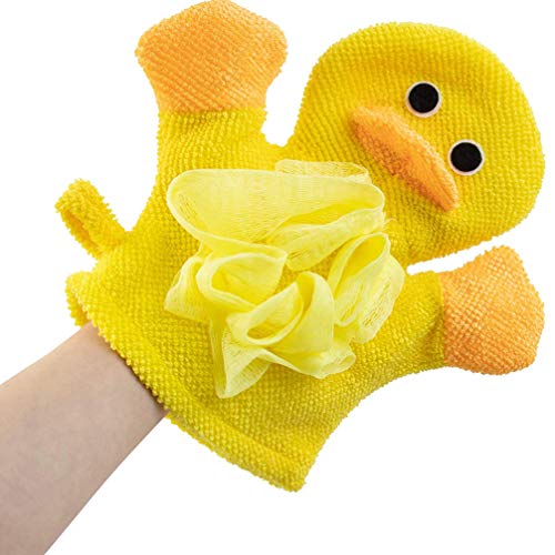 SOLUSTRE Cartoon Kids Bath Gloves 4-Pack Baby Bath Towels Soft Exfoliating Scrubbing Mitts for Gentle Skin Massage and Fun Time - Image 4