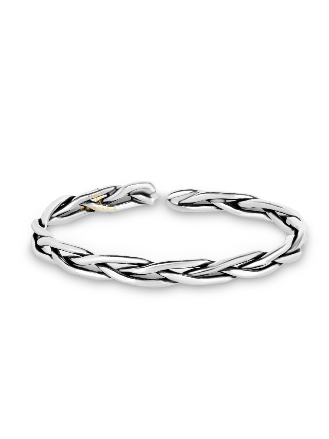 SJ SHUBHAM JEWELLERS™ 925 Pure Silver Chandi Oxidized Tribal Thai Viking Kada For Men(Torque Cuff Kada Mens Silver Bracelet) (B0C191J3DG) Amazon Price History, Amazon Price Tracker